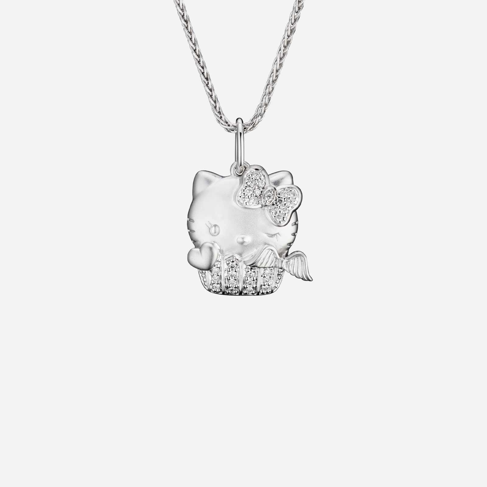 Girls Red Cubic Zirconia Sterling Silver Hello Kitty Pendant Necklace -  JCPenney